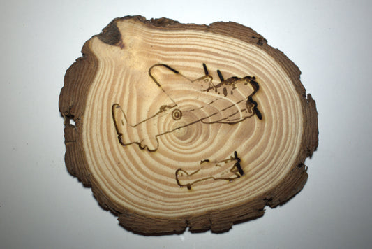 Rustic Wood Slice Aviation Coaster