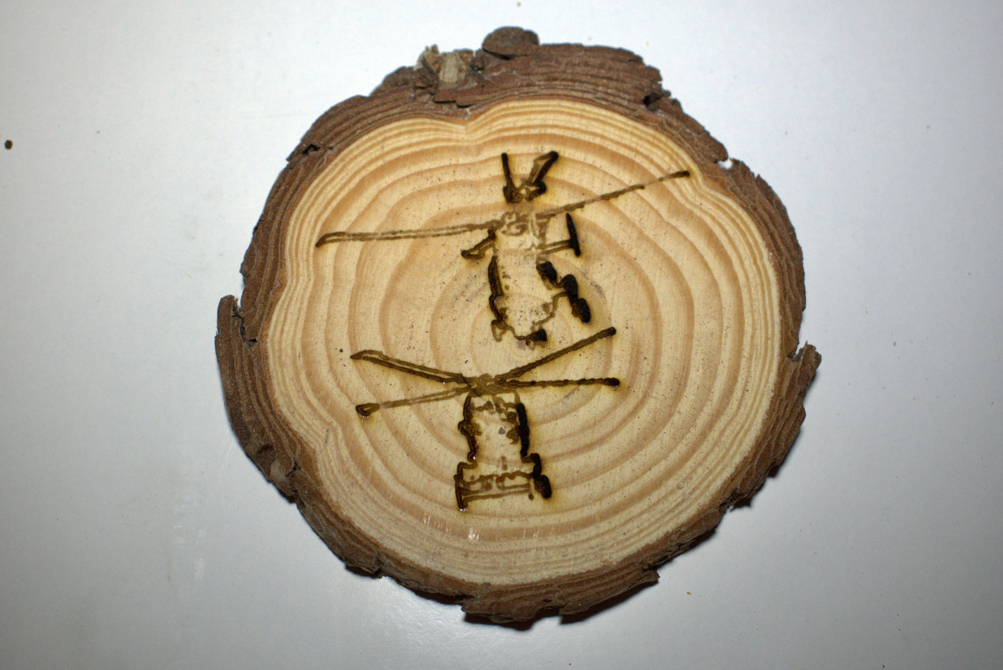Rustic Wood Slice Aviation Coaster